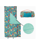 Personalized turquoise floral kids nap mat with built-in pillow and blanket - custom name gift for girls, preschool & daycare - nationwide delivery from The Pampered Professional, Long Island NY