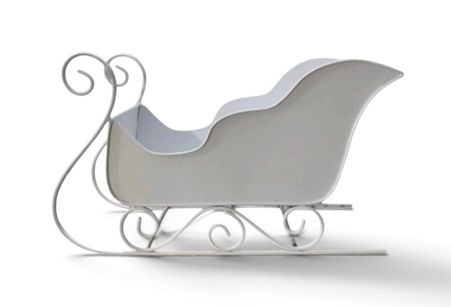Deck The Halls White Holiday Gourmet Sleigh